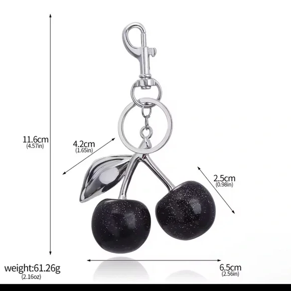 Cherry Bag Charm (Available in Multiple Colors) - Picture 4 of 9